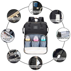 ANWTOTU diaper bag changing station ready for quick diaper changes.