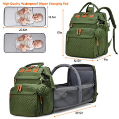 ANWTOTU diaper bag with USB charging port for on-the-go device power