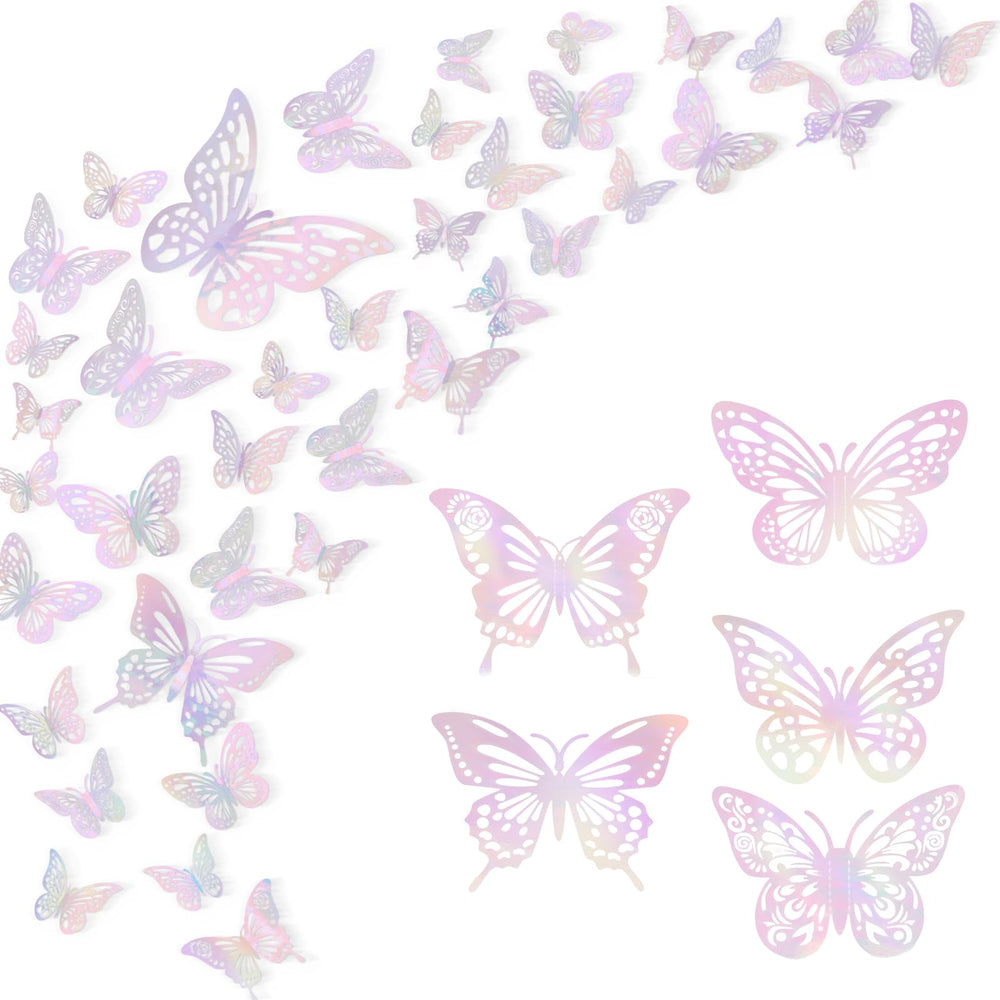 Anwyll Laser Pink 12cm butterfly style1 on wall adds festive party charm.