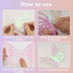 Anwyll Laser Pink 12cm butterfly style3 creates a modern wall focal point.
