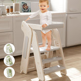 Anxeit Toddler Tower folds compactly for easy storage after play.