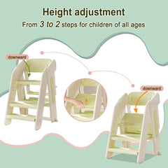 Anxeit Toddler Tower safety rail on the edge for secure hands-on tasks