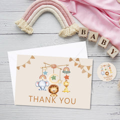 AnyDesign stickers for thank you cards add a charming seal.