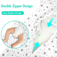 ANYEDDE swaddle with removable cuffs for arms-in arms-out transition