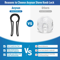 anysun stove safety lock for kitchen reduces child access to knobs