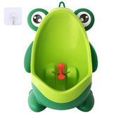 Anyumocz frog-urinal package shows included hook for simple wall mounting.