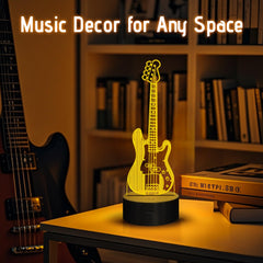 Anywin guitar night light with 16 colors adds customizable ambiance for study or gaming.