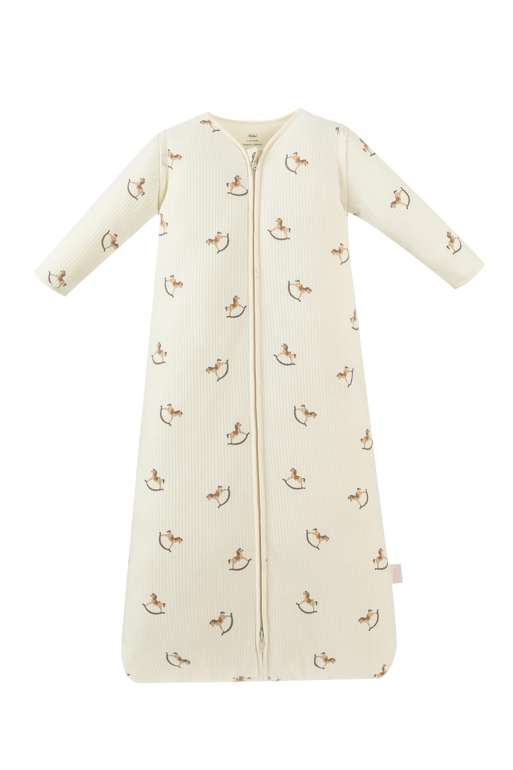 AnZai 2.5 Tog Sleep Sack fabric closeup shows plush breathable cotton for cozy warmth
