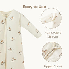 AnZai sleep sack two-way zipper enables quick diaper changes without waking baby