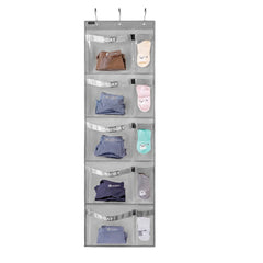 ANZORG weekly kids clothes organizer front view with clear pockets for quick outfit checks