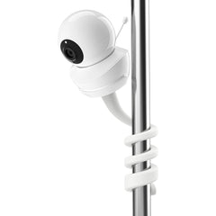 Aobelieve twist mount on a shelf enables versatile placement for a clearer baby monitor view.