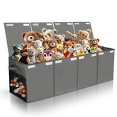 AOBOPLE toy chest front view highlighting spacious capacity for clutter-free living rooms.