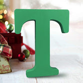 AOCEAN 6-inch green wood letter for wall decor adds rustic charm and personalization.