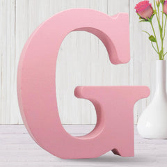 AOCEAN 8-inch pink wood letter on desk for personalized name display