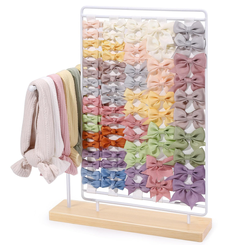 AOFLLU headband holder bow display keeps hair accessories neatly organized for quick styling.