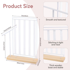 AOFLLU wood metal bow hair clip rack blends durability with cute nursery decor.