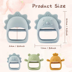 AoiSouk teether mitten easy-grip stem aids secure holding for babies