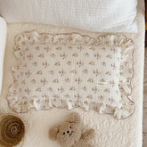 AOJIM Muslin Cotton Kids Pillowcase close-up fabric—soft, skin-friendly