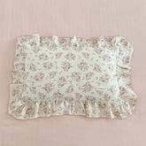 AOJIM pink floral kids pillowcase with ruffles enhances cozy bedtime decor and comfort.