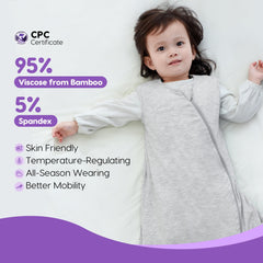 Aomloge PuppyCozy sleep sack side view highlights roomy leg area for comfortable movement.