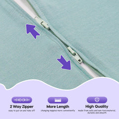 Close-up of Aomloge PuppyPaws 2-way zipper for easy diaper changes