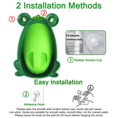 AOMOMO frog urinal removable bowl allows quick cleanup after busy bathroom trips.