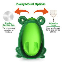 AOMOMO Frog Urinal rotates windmill feature to boost engagement during training.