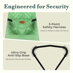 AOOTSMILE Bouncer Seat fabric is soft and breathable to cushion delicate baby skin.