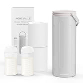 AOOTSMILE portable breast milk cooler closed for travel-ready storage on the go.