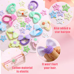 AOREAS cute flower elastic scrunchies for gentle tresses