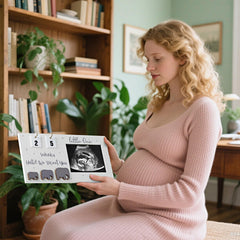 Aosemili sonogram frame with clear acrylic panel for crisp visibility of a 3x4 ultrasound photo