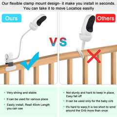 AOZTSUN Owlet cam-compatible mount fits Owlet Cam/Duo cameras securely.