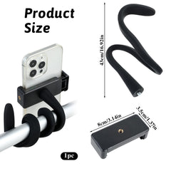Apausvcm soft alloy clamp grips securely on handlebars and rails for stable viewing.
