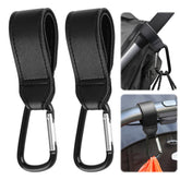 Aphohome stroller hooks for bags showing heavy-duty securement for multiple items