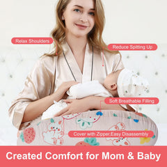 aphrfamma nursing pillow baby support image highlights head and body alignment