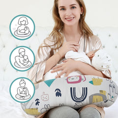 Aphrfamma nursing pillow acts as a protective cushion during baby's crawling stage.