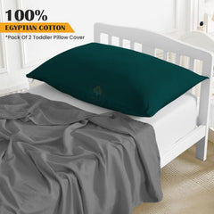 APOLLO COTTON teal pillowcase pack 2 shows 16x22 size for toddlers.