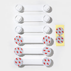 Appason double-button drawer lock secures drawers for child safety with easy adult access