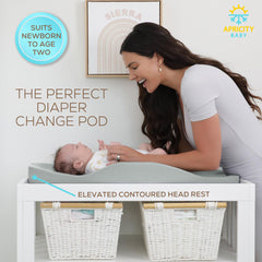 Apricity Baby Diaper Changing Pad safari growth chart tracks height during changes.