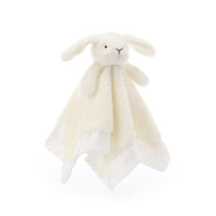 Apricot Lamb bunny lovey in crib demonstrates comforting security for nap time.