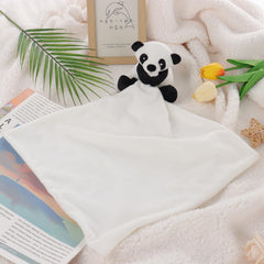 Apricot Lamb panda plush image highlights 10 inch size for easy daytime snuggles