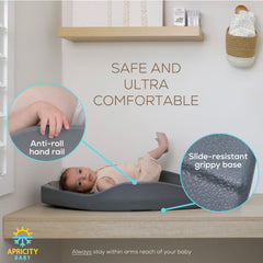 Apricity Baby diaper-changing-pad extra-large size fits newborn to toddler stages.