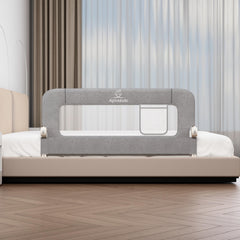 Aptododo 47in bed rails setup demonstrates tool-free install for fast setup