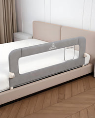 Aptododo 59-inch bed rail with U-shaped base provides stable support on twin beds.
