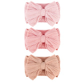 AQOKKA baby bows headbands with a big bow design for charming newborn photos