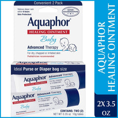 Aquaphor Baby Healing Ointment protects irritated skin with a soft barrier.