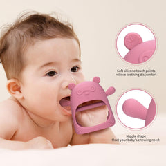 AQXYTK teething mittens with inner grip bar for easier baby holds.