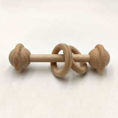 Arakierst Beech Wood Ring Toy in play scene promoting parent-child interaction