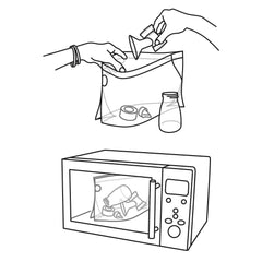 ARDO Easy Clean bags save counter space and organize.