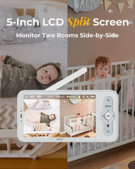 ARENTI baby monitor two-cameras back view suggests discreet placement and easy positioning.